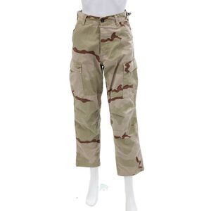 Riley Womens Camouflage Printed Buttoned High Waisted Cargo Pants Brown Size XS